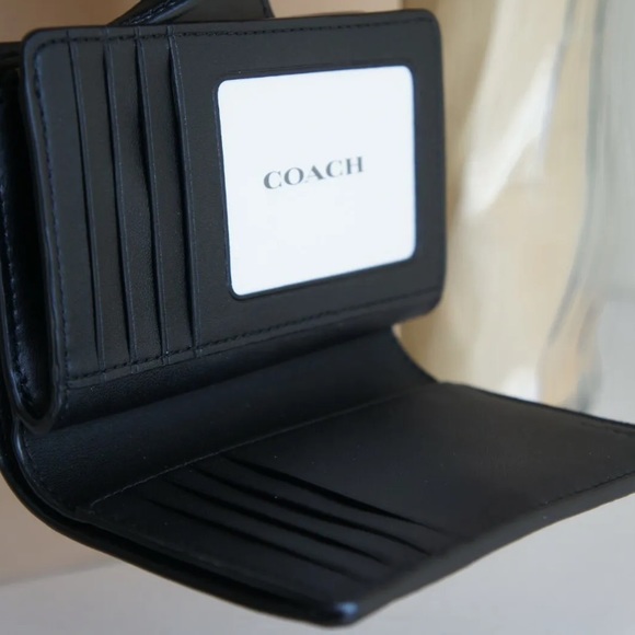 Coach Medium Corner Zip Wallet In Signature Canvas - Picture 9 of 11